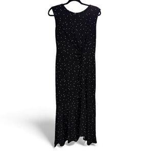 Gabby Skye Back and White PolkaDot Maxi Dress- Size 6